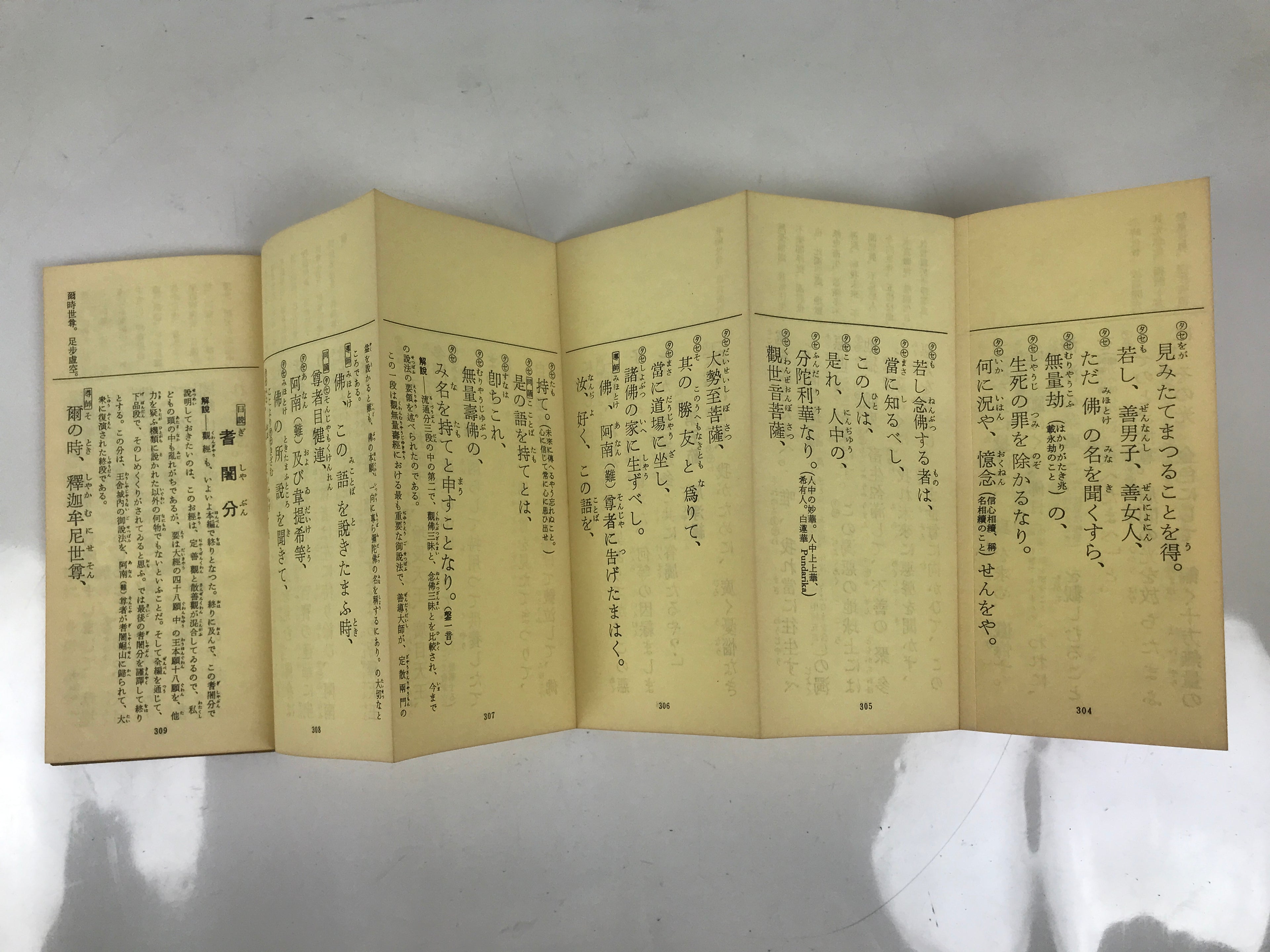 Japanese Buddhist Sutra Explanation Book Vtg Kanmuryojukyo BA629