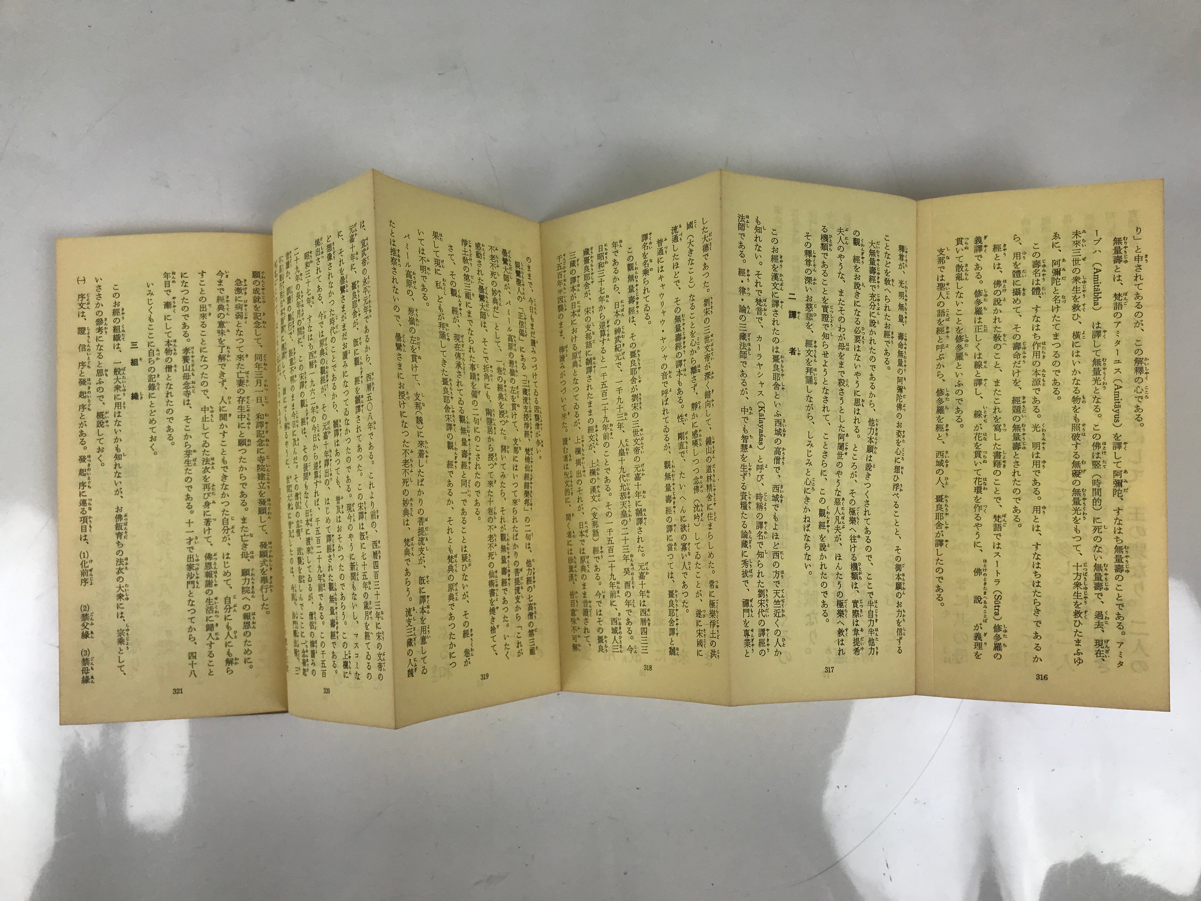 Japanese Buddhist Sutra Explanation Book Vtg Kanmuryojukyo BA629