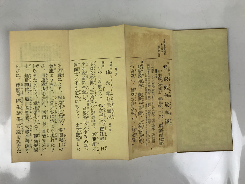 Japanese Buddhist Sutra Explanation Book Vtg Kanmuryojukyo BA629