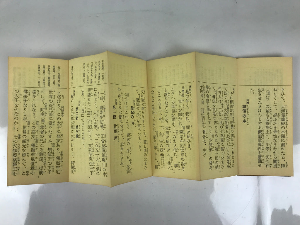 Japanese Buddhist Sutra Explanation Book Vtg Kanmuryojukyo BA629