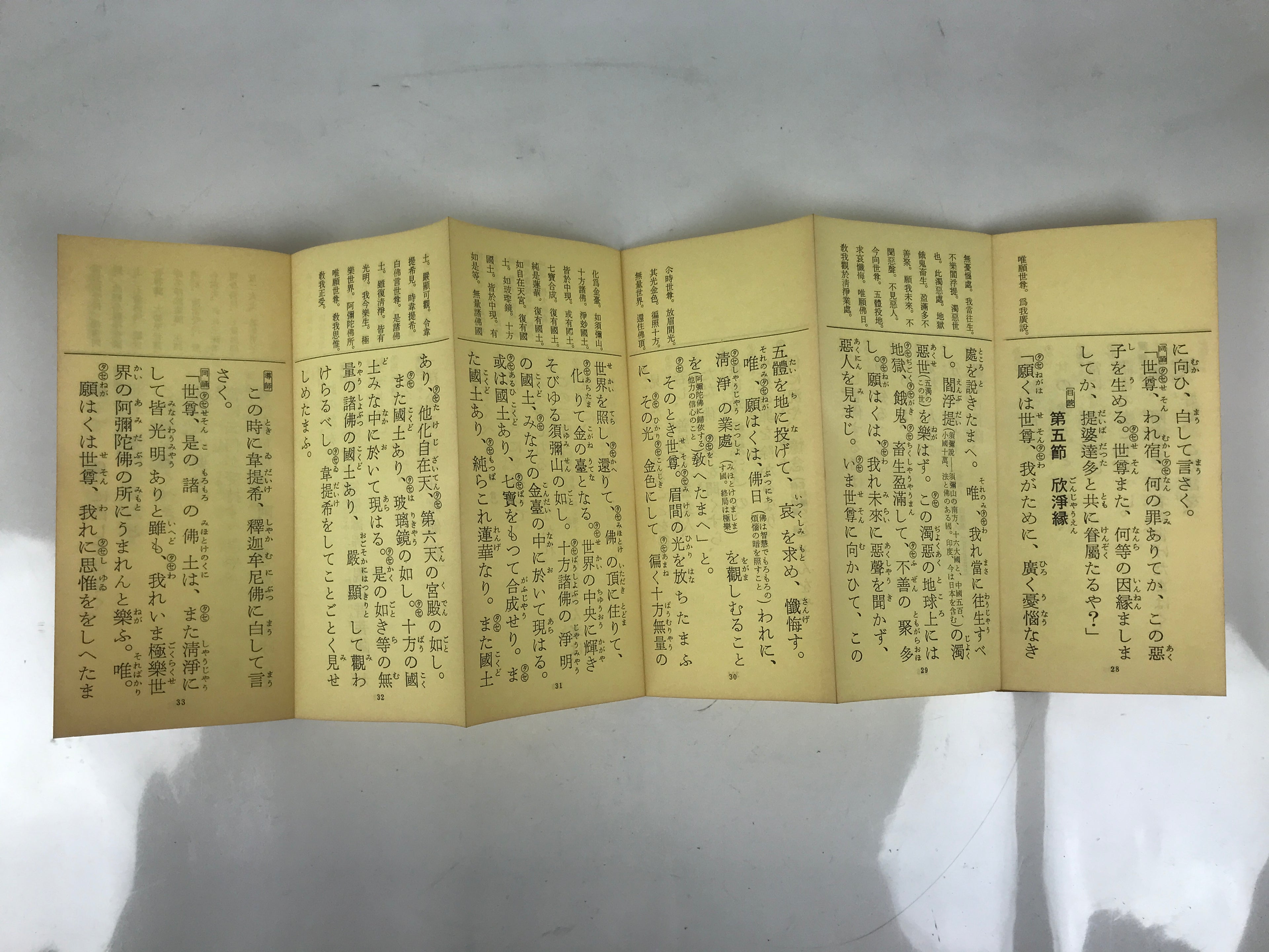 Japanese Buddhist Sutra Explanation Book Vtg Kanmuryojukyo BA629