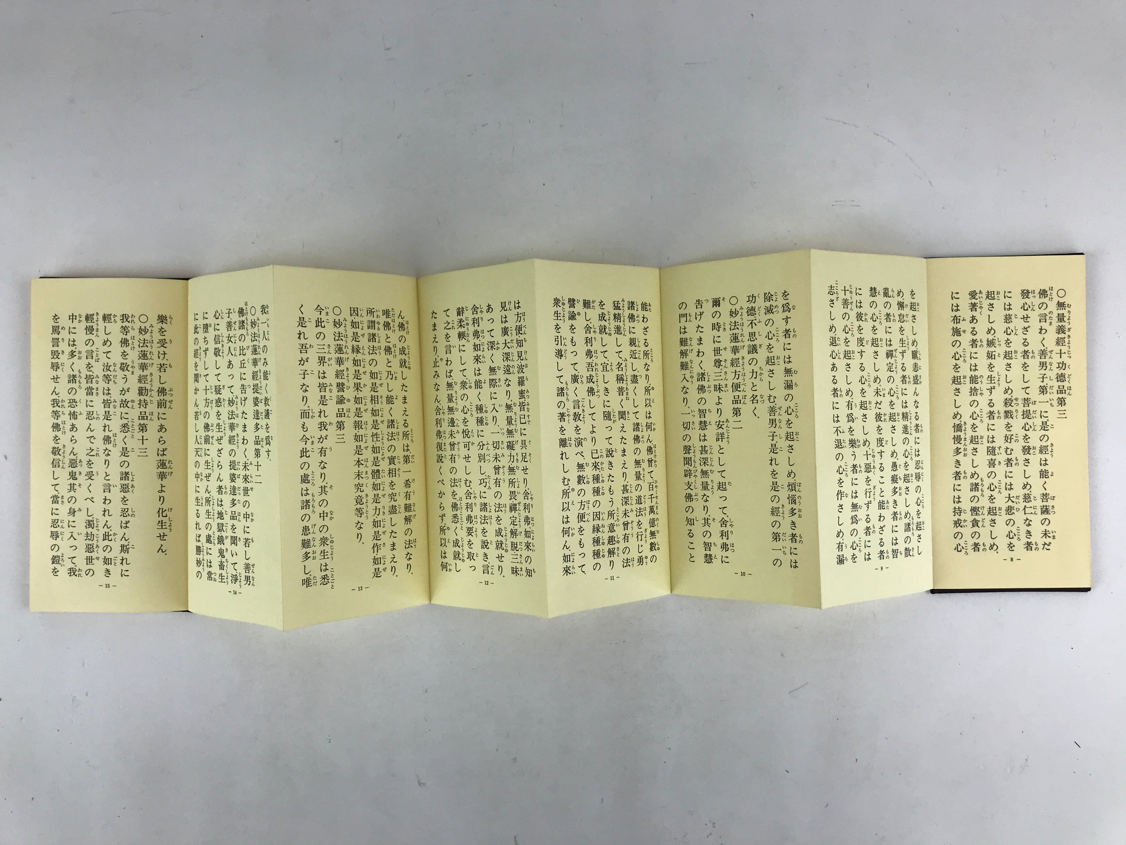 Japanese Buddhist Sutra Prayer Book Paper Vtg Risshou Kouseikai Brown BA80