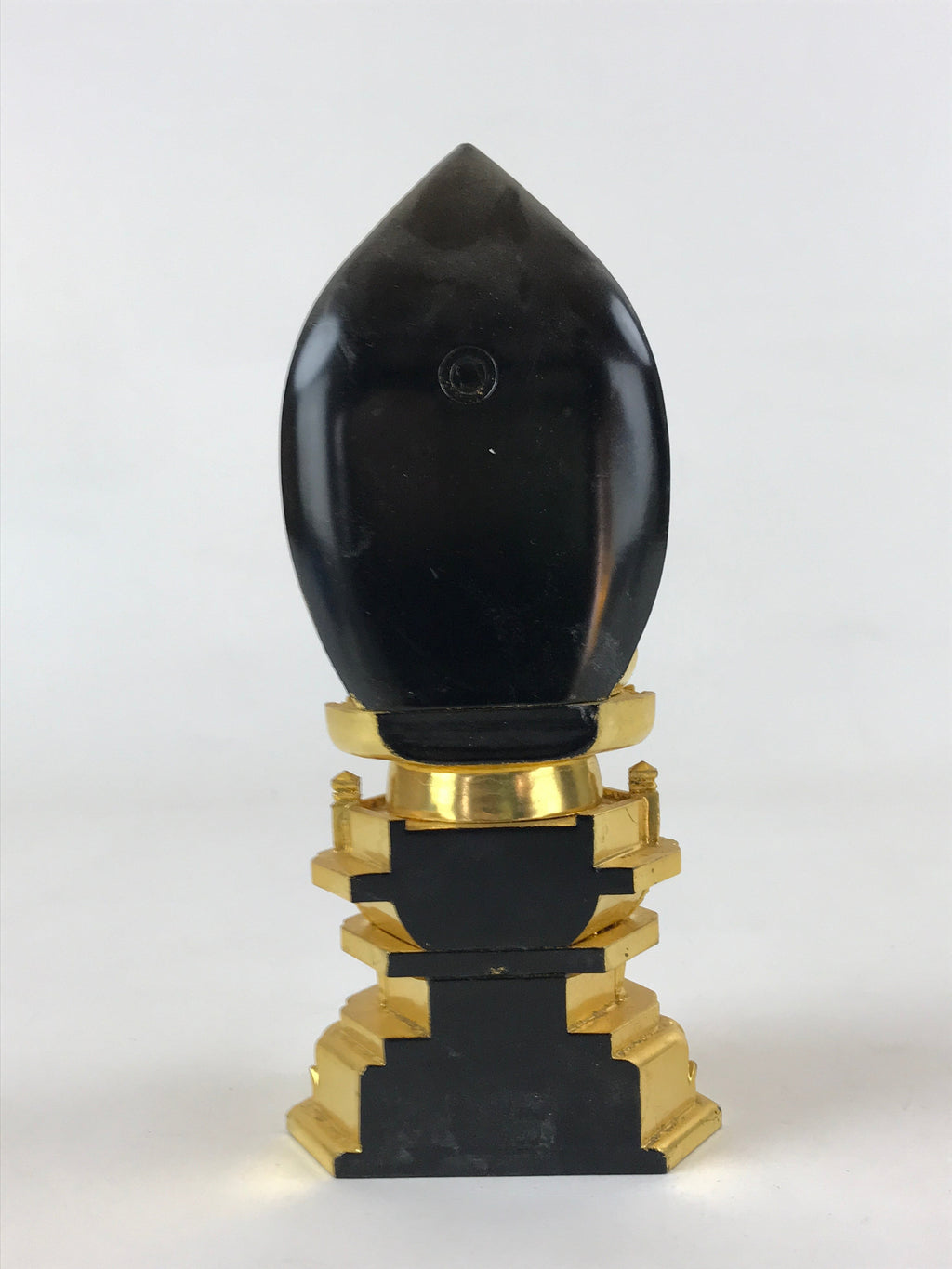 Japanese Buddhist Wood Statue Shaka Nyorai Vtg Altar Fiting Gold Lacquer BA170