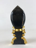Japanese Buddhist Wood Statue Shaka Nyorai Vtg Altar Fiting Gold Lacquer BA170