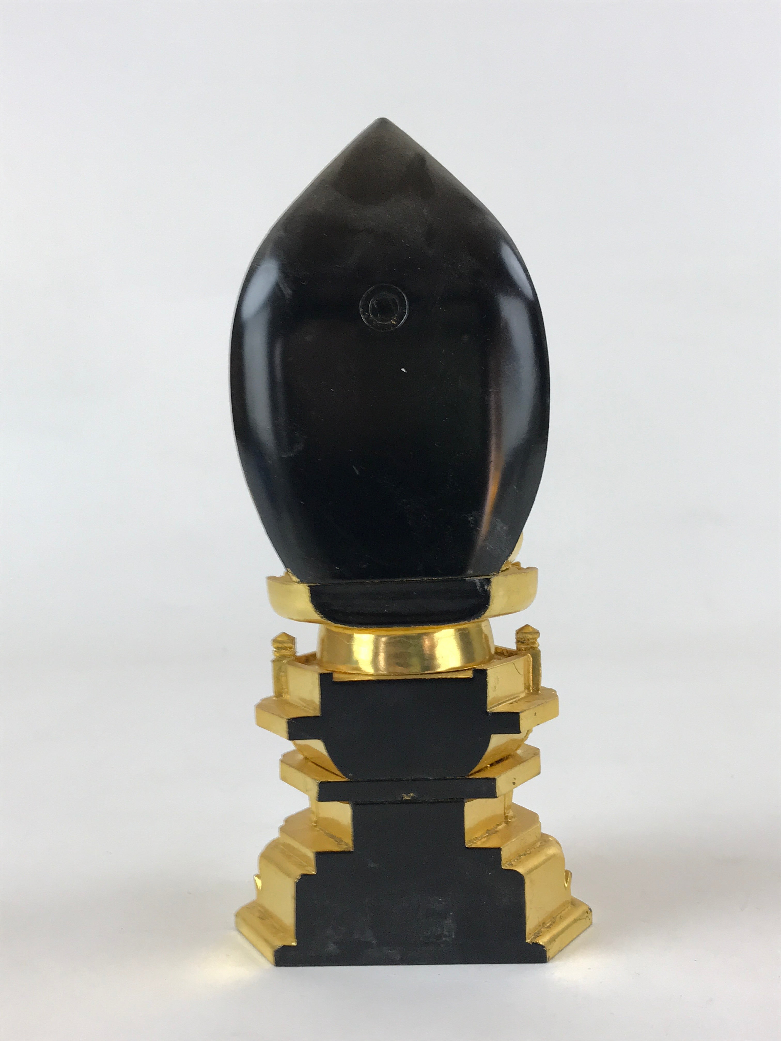 Japanese Buddhist Wood Statue Shaka Nyorai Vtg Altar Fiting Gold Lacquer BA170
