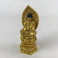 Japanese Buddhist Wood Statue Shaka Nyorai Vtg Altar Fiting Gold Lacquer BA170