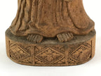 Japanese Buddhist Wooden Carved Kannon Bosatsu Statue Vtg Flask Right Hand BD915