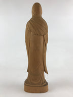 Japanese Buddhist Wooden Carved Kannon Bosatsu Statue Vtg Flask Right Hand BD915