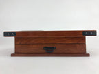 Japanese Buddhist Wooden Incense Storage Box Burner Vtg Koro Iron Ashtray T348