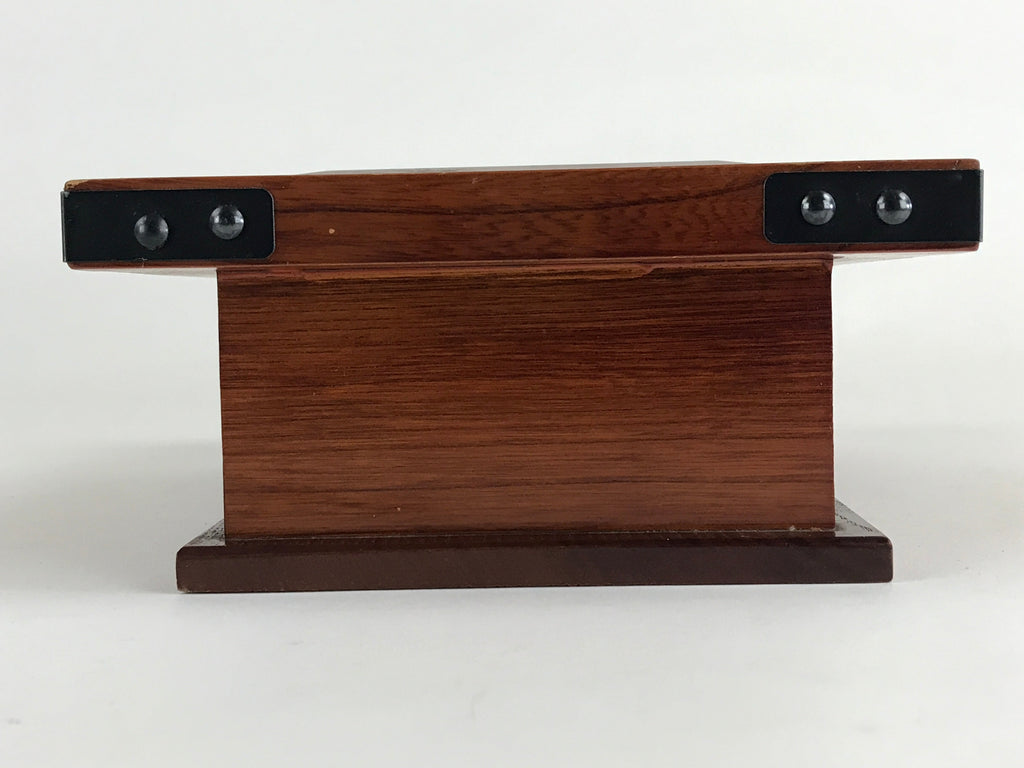 Japanese Buddhist Wooden Incense Storage Box Burner Vtg Koro Iron Ashtray T348