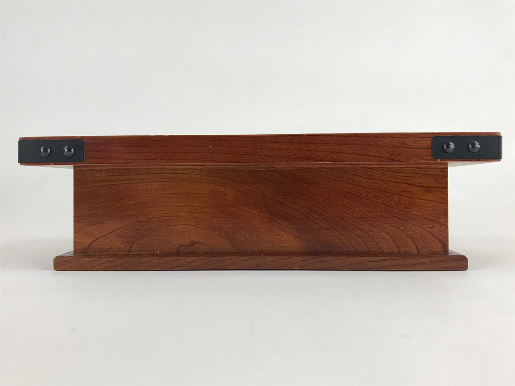 Japanese Buddhist Wooden Incense Storage Box Burner Vtg Koro Iron Ashtray T348