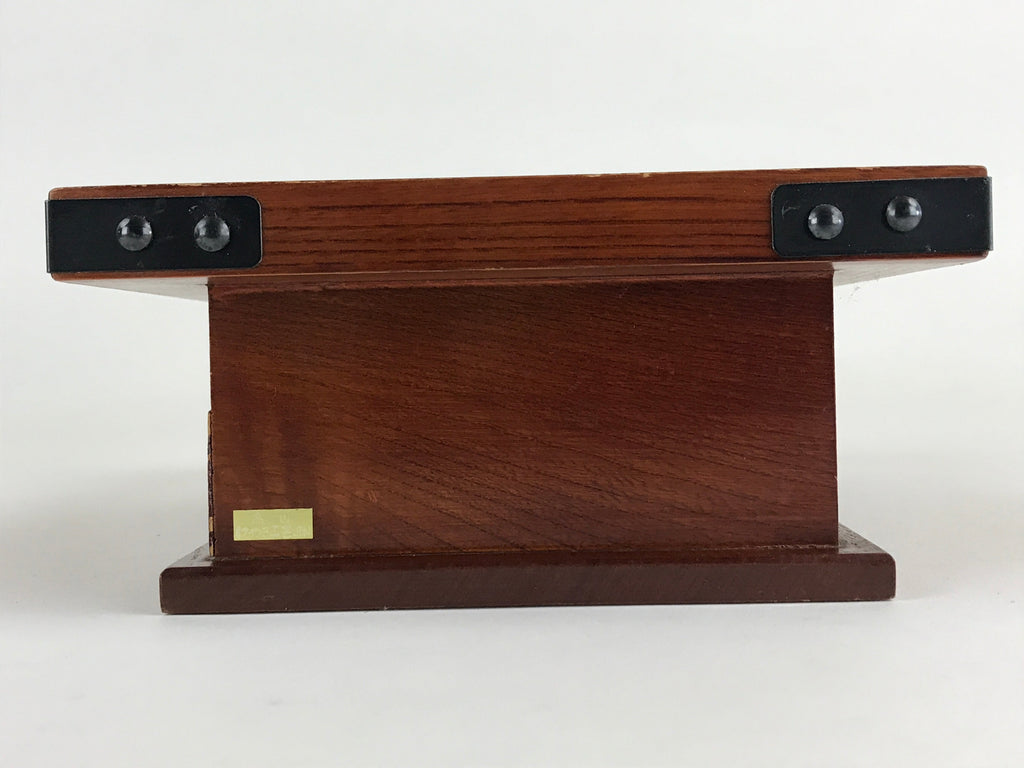 Japanese Buddhist Wooden Incense Storage Box Burner Vtg Koro Iron Ashtray T348