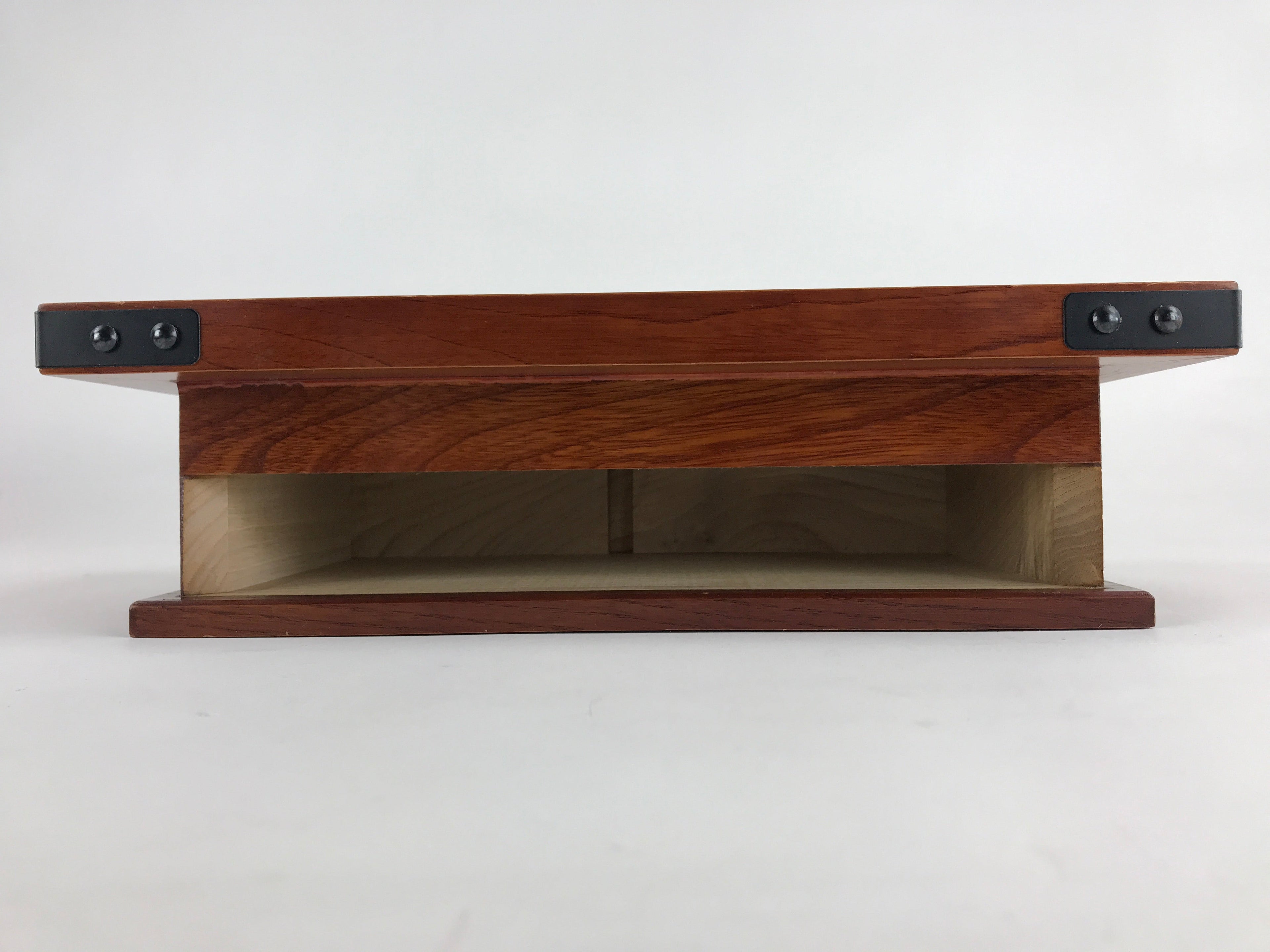 Japanese Buddhist Wooden Incense Storage Box Burner Vtg Koro Iron Ashtray T348