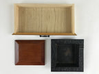 Japanese Buddhist Wooden Incense Storage Box Burner Vtg Koro Iron Ashtray T348