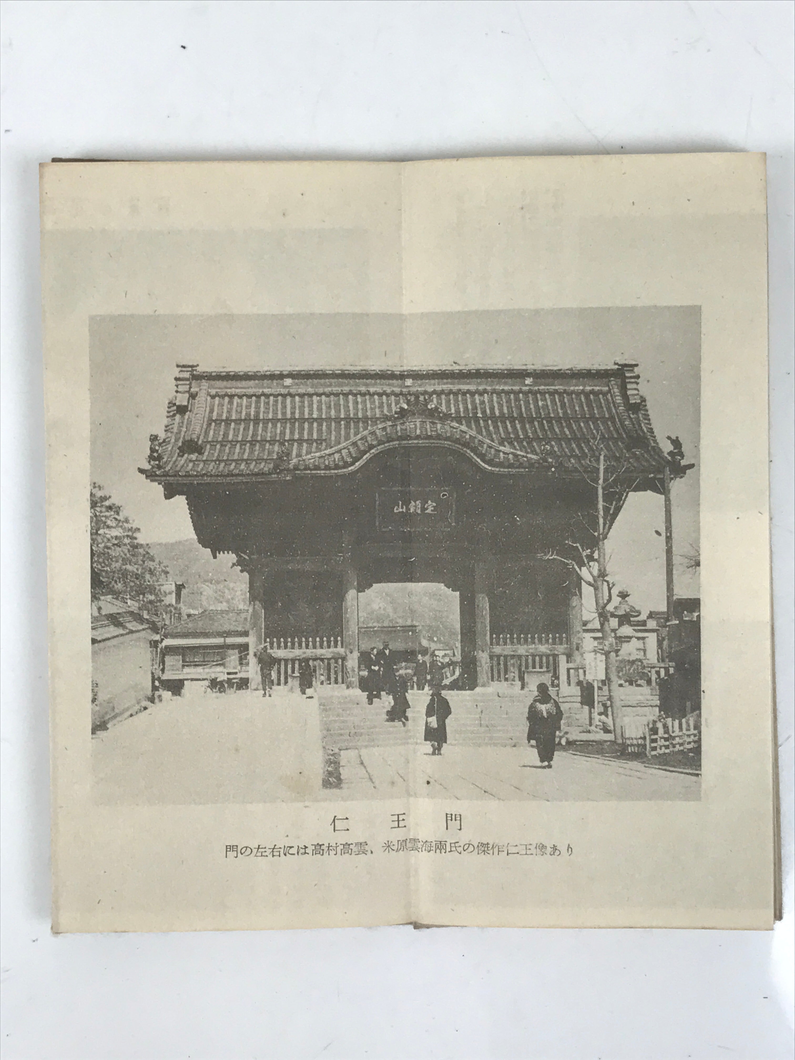 Japanese Buddhist Zenkoji Temple Folding Booklet Vtg Souvenir Nagano BA612