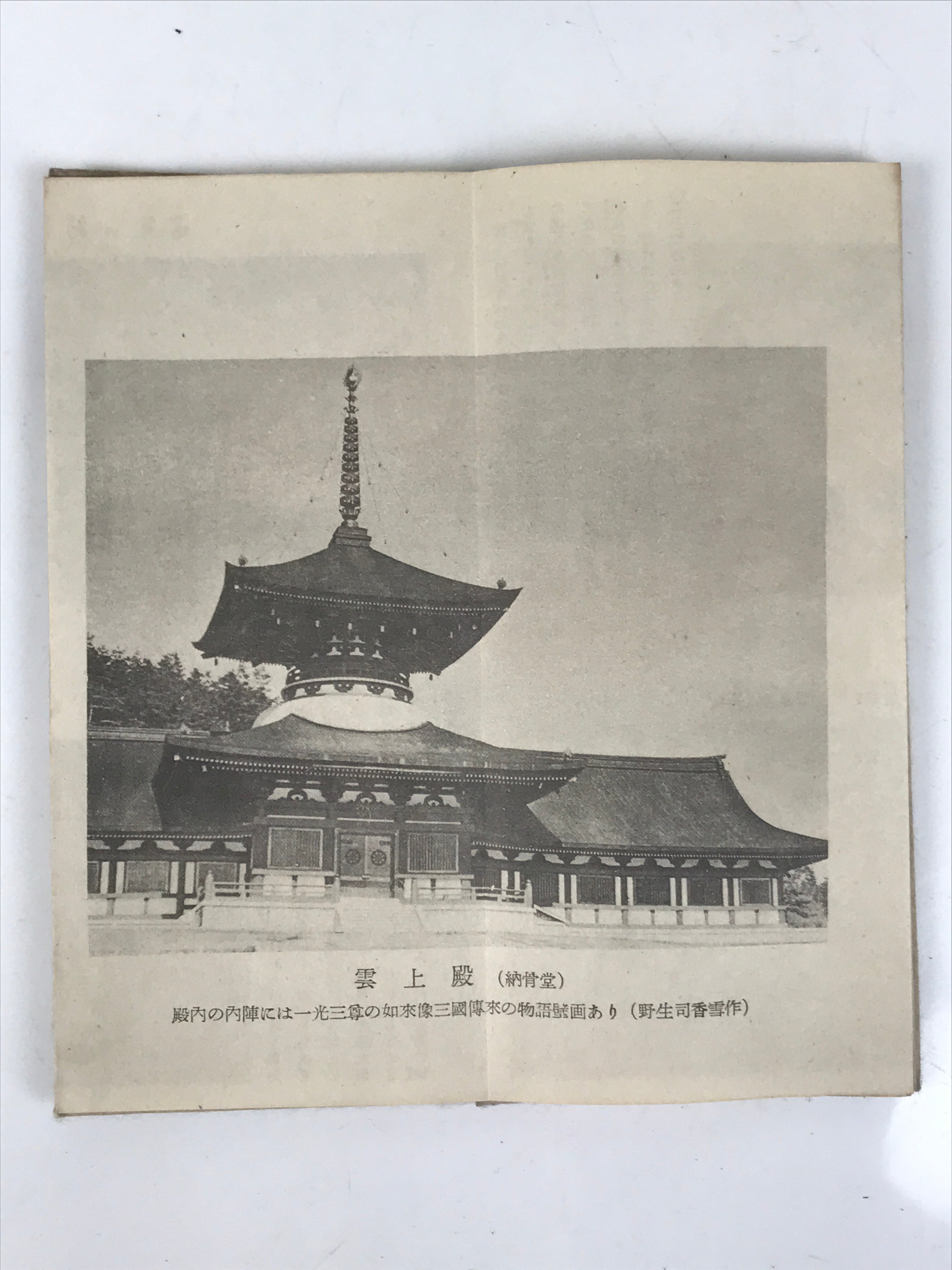 Japanese Buddhist Zenkoji Temple Folding Booklet Vtg Souvenir Nagano BA612