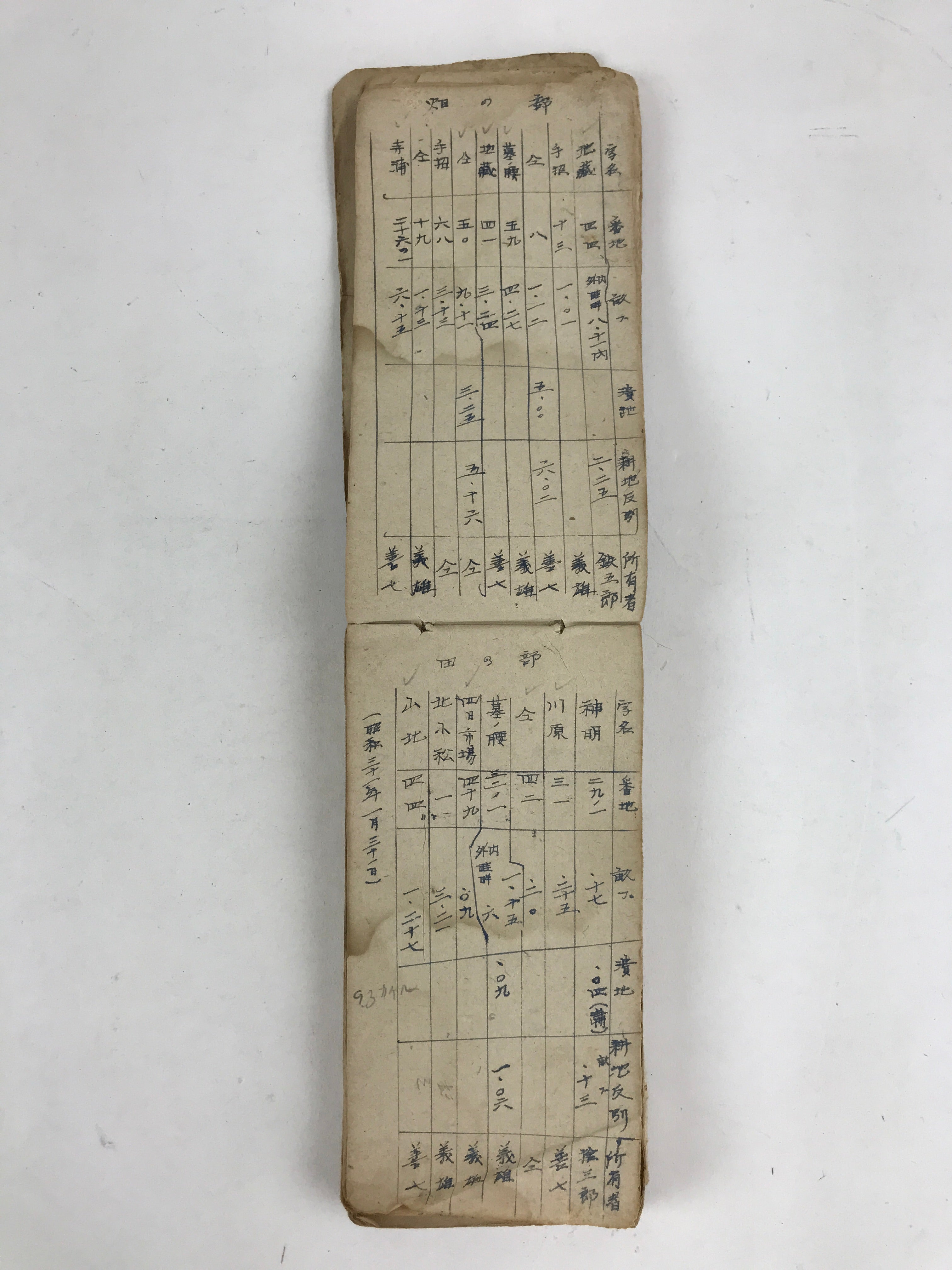 Japanese Business Ledger Book Daifuku Vtg Paper Shop Names Price Brown P341