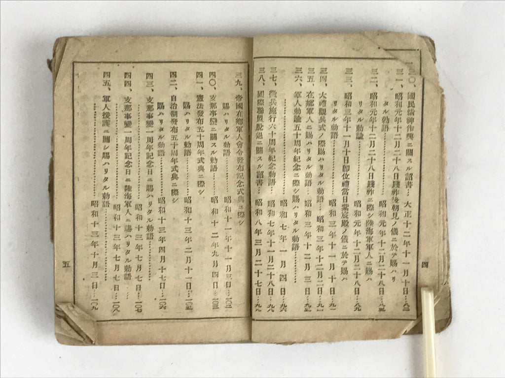 Japanese C1930 Japanese Army Manual Chokugo-shu Collection Imperial Rescripts P3