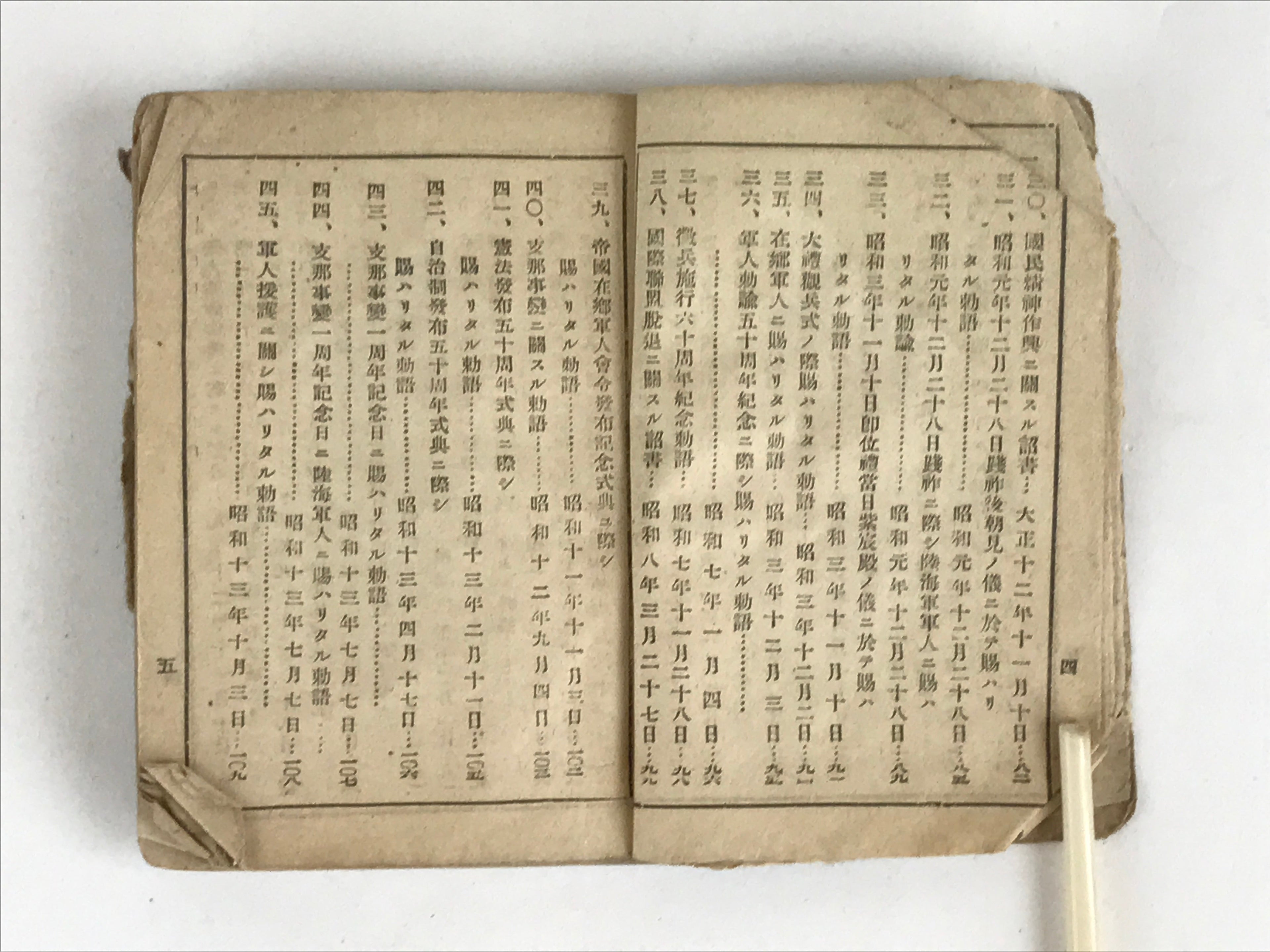 Japanese C1930 Japanese Army Manual Chokugo-shu Collection Imperial Rescripts P3