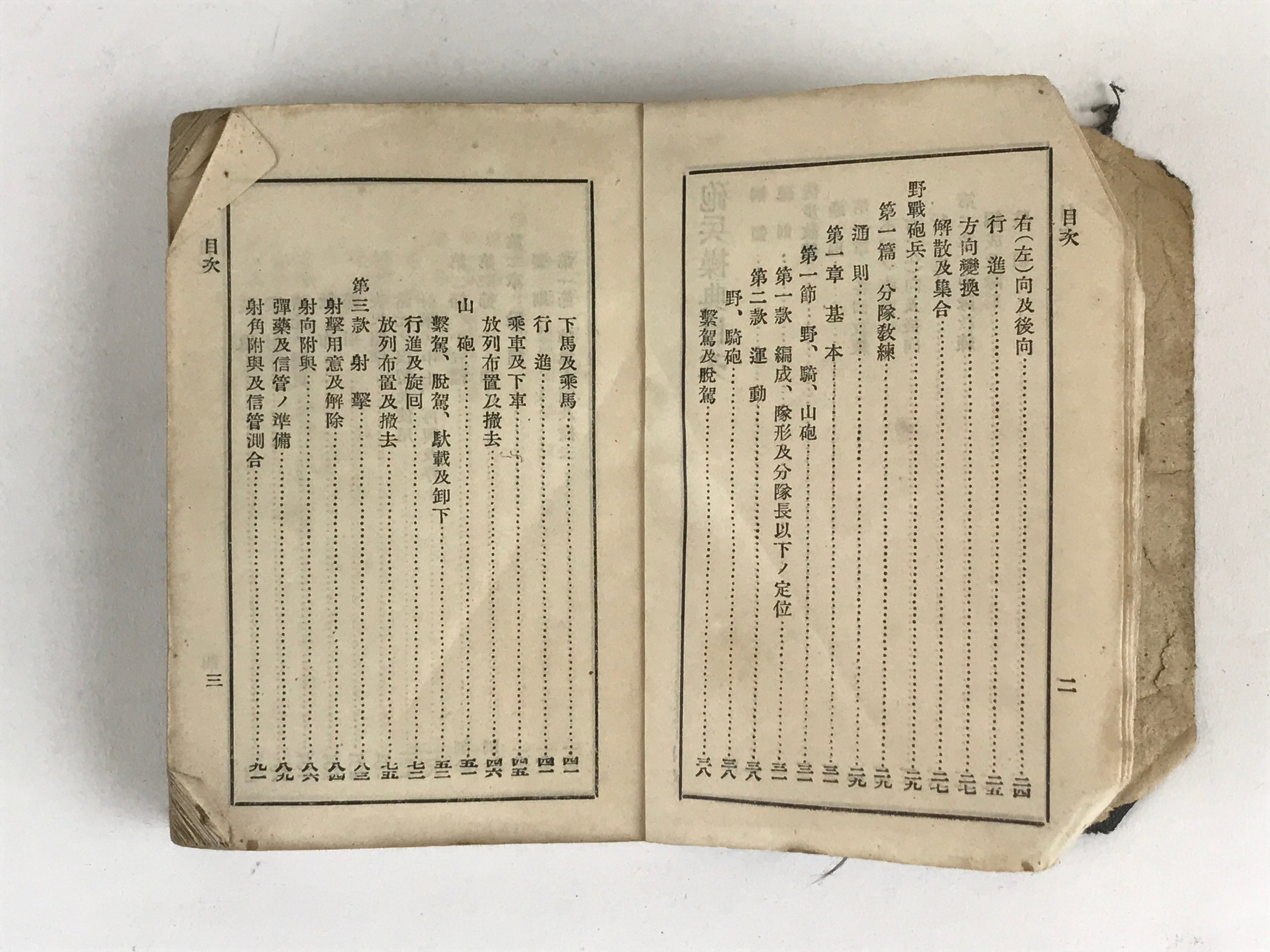 Japanese C1930 Military Instruction Japanese Army No. 2 Hohei Soten Artillery Ma