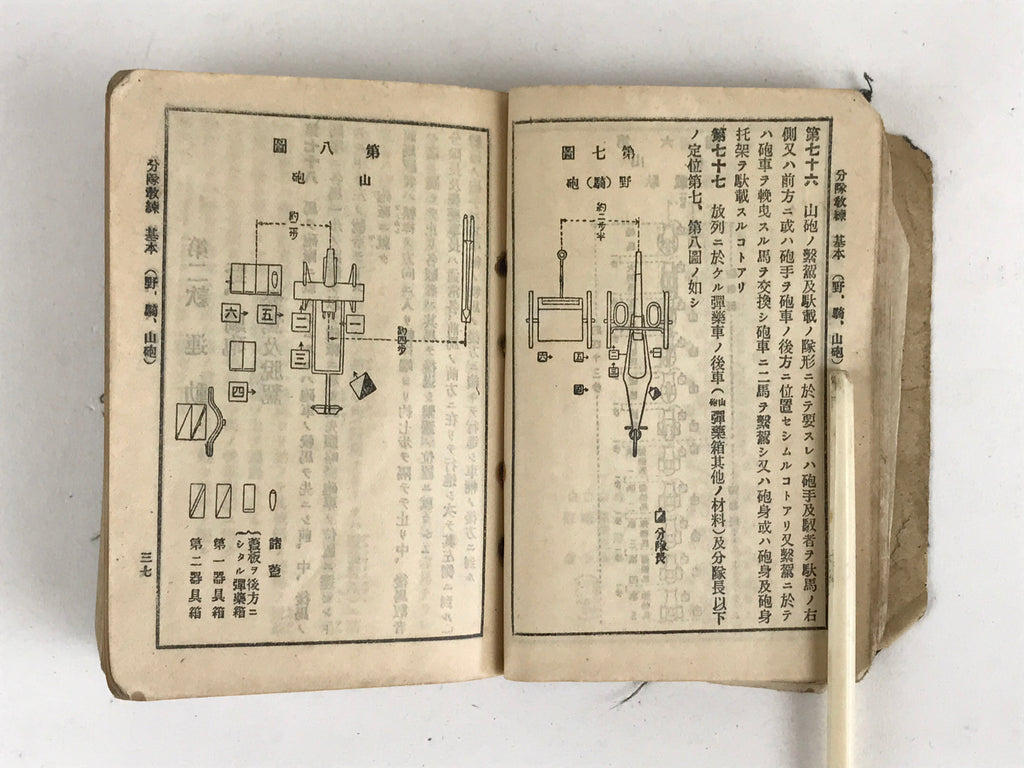 Japanese C1930 Military Instruction Japanese Army No. 2 Hohei Soten Artillery Ma