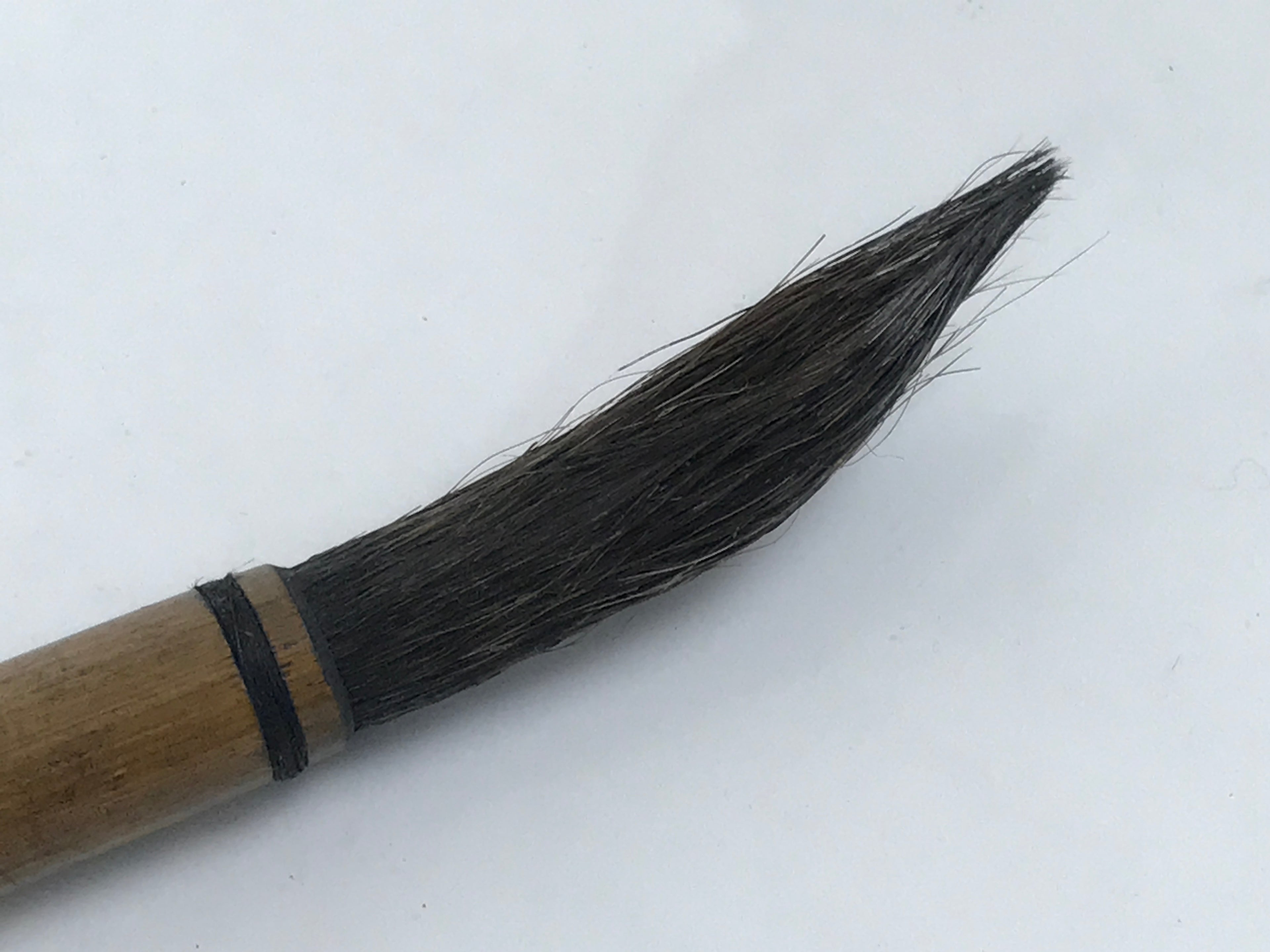 Japanese Calligraphy Brush Size 2 Vtg Fude Calligraphy Tool Shodo Shuji Kanji C3