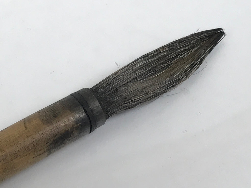 Japanese Calligraphy Brush Size 3 Vtg Fude Calligraphy Tool Shodo Shuji Kanji C14
