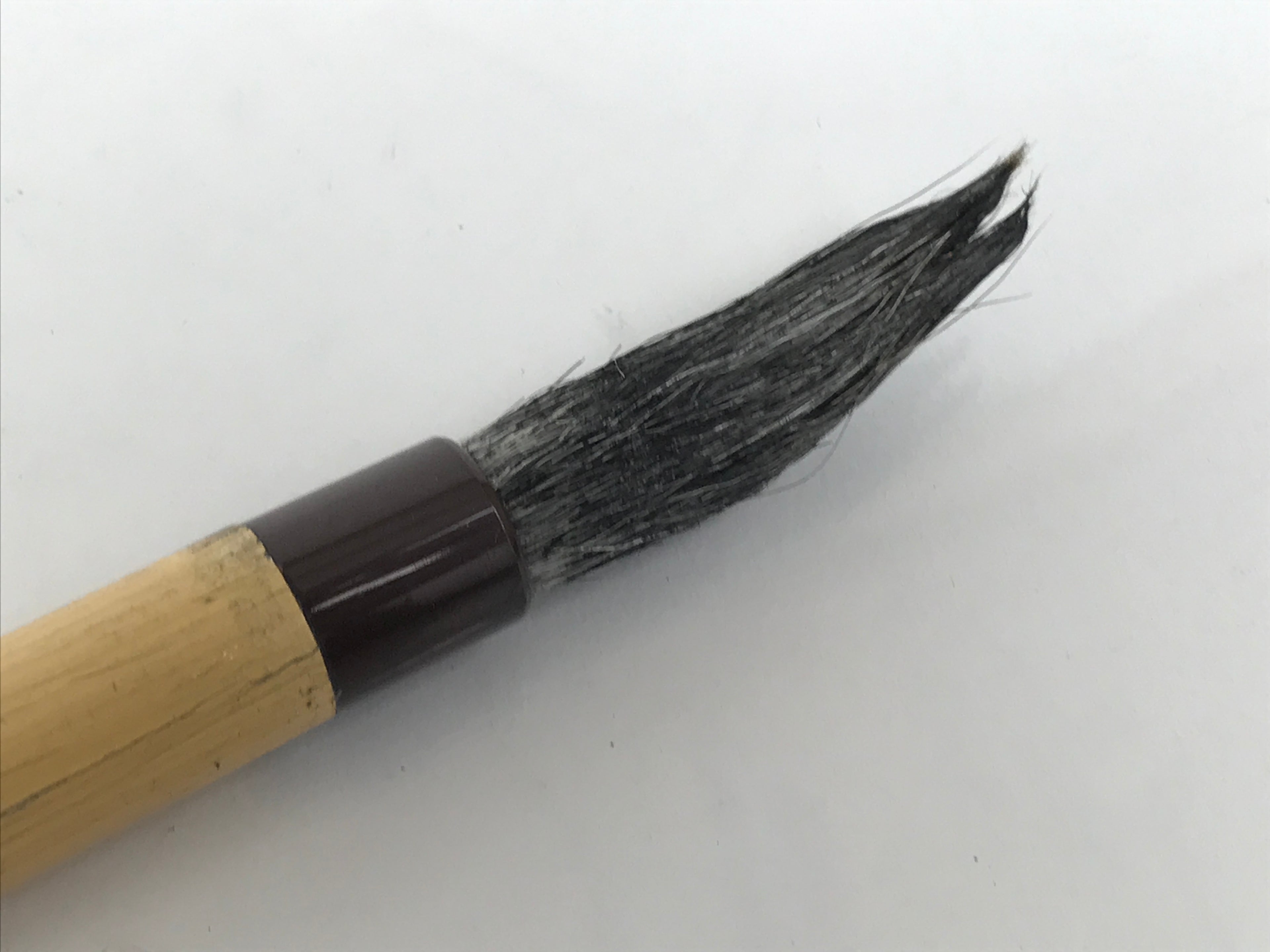 Japanese Calligraphy Brush Vtg Wood Fude Calligraphy Tool Shodo Shuji C16