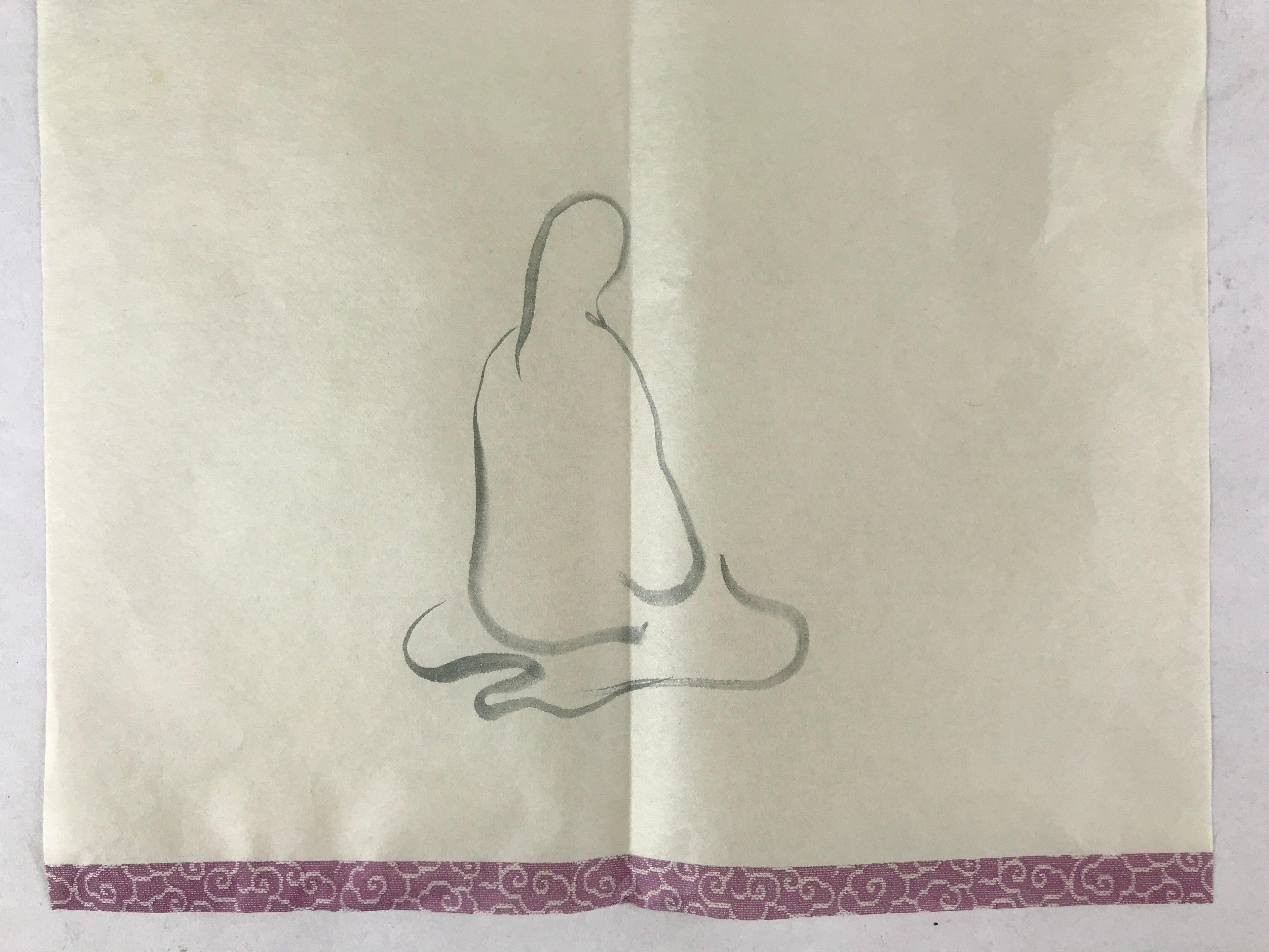 Japanese Calligraphy Moon Zazen Poem Shinohara Daisuke Chagake Kakejiku FL280