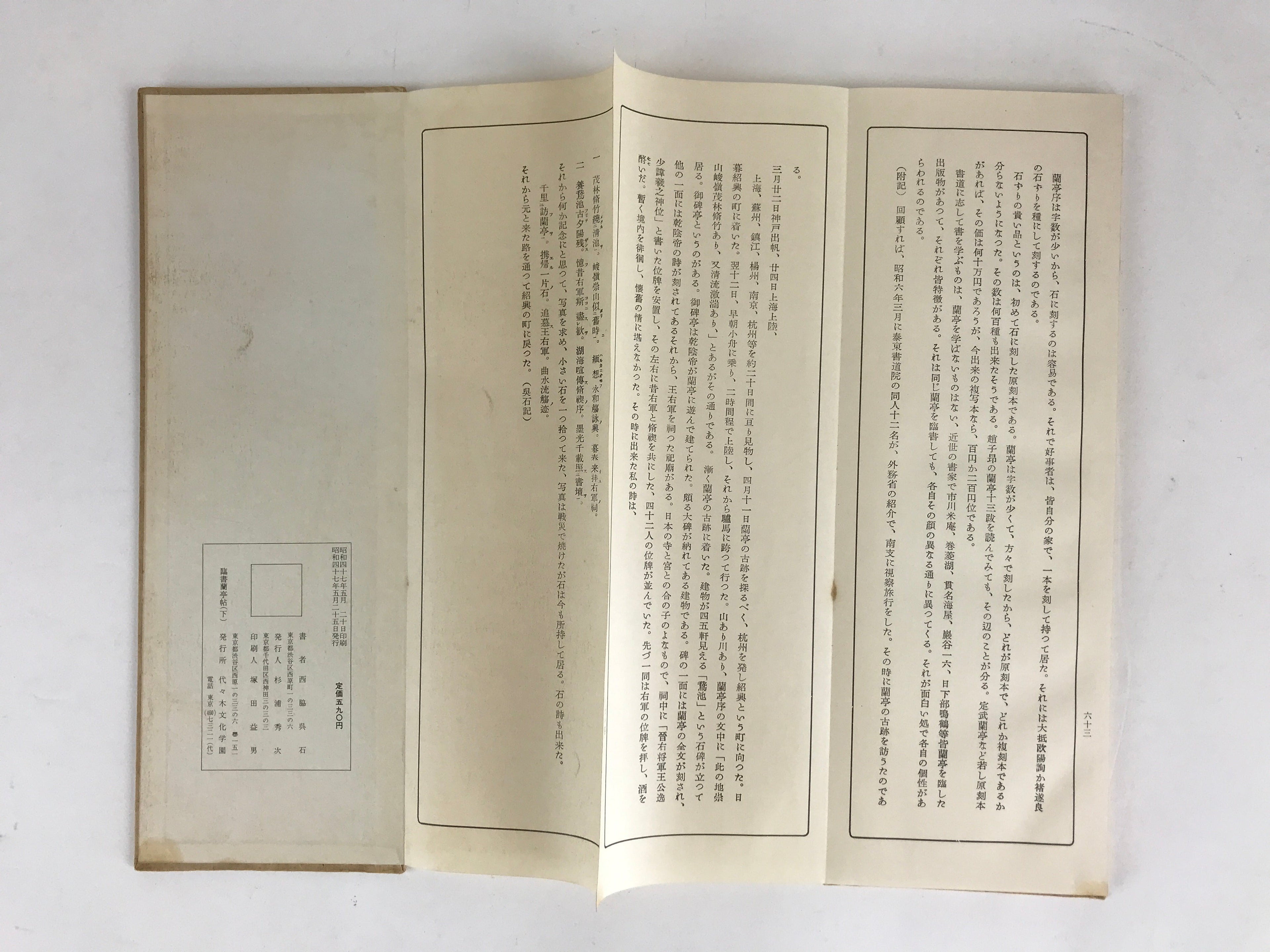 Japanese Calligraphy Reisho Rinsho Ranteijo Ge 2 Volumes Vtg Copy Book Tehon P34