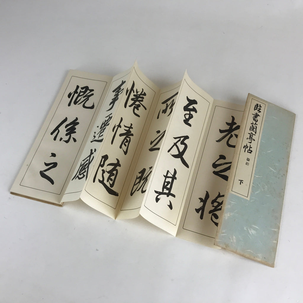 Japanese Calligraphy Reisho Rinsho Ranteijo Ge 2 Volumes Vtg Copy Book Tehon P34