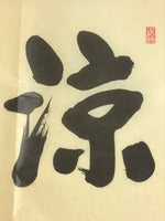 Japanese Calligraphy Reproduction Vtg Ryo Chilliness Adachi Daishin Zen FL261