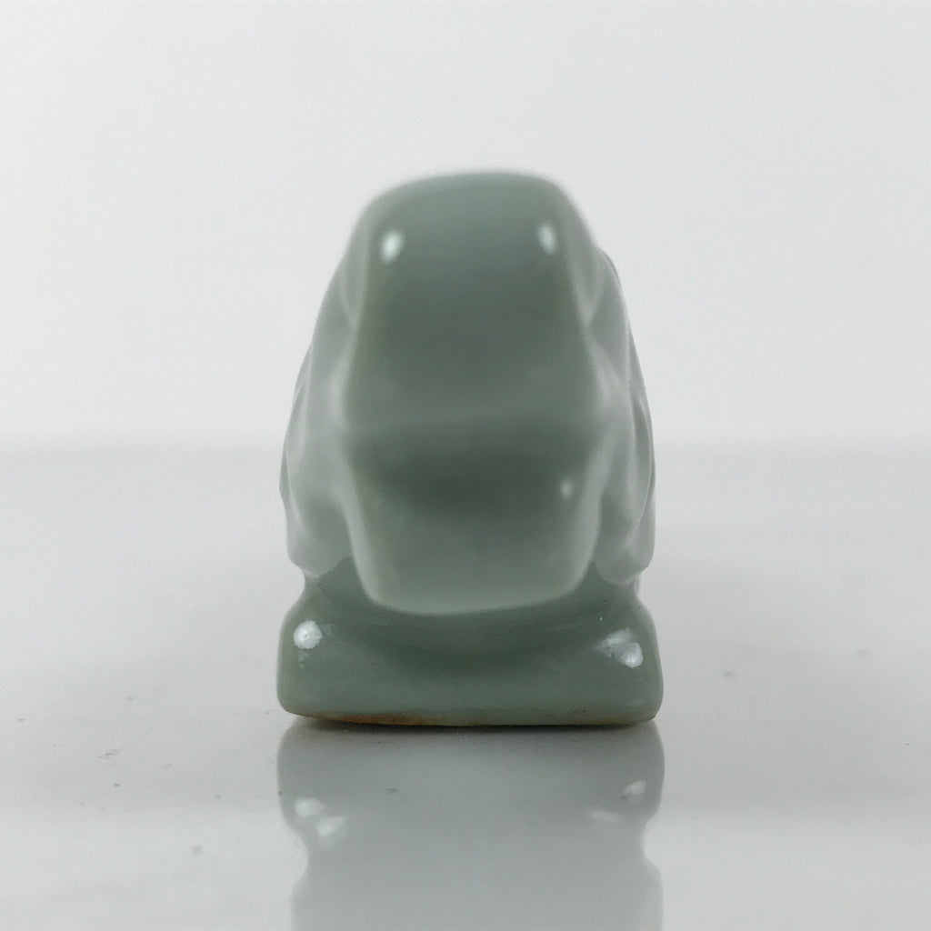Japanese Calligraphy Tool Porcelain Brush Stand Shodo Shuji Celadon Dragon JK906
