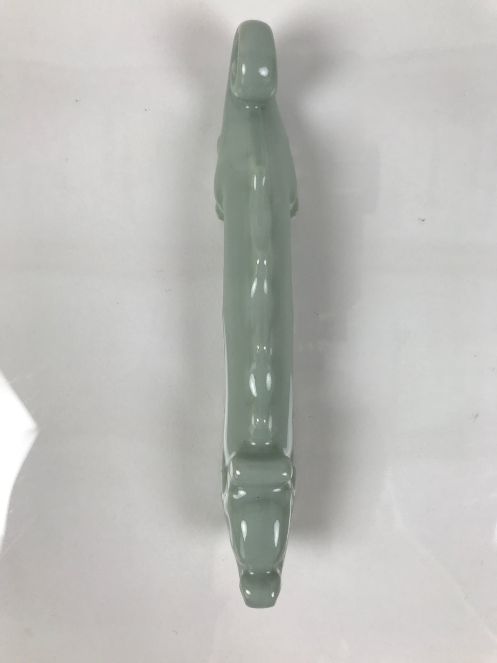 Japanese Calligraphy Tool Porcelain Brush Stand Shodo Shuji Celadon Dragon JK906