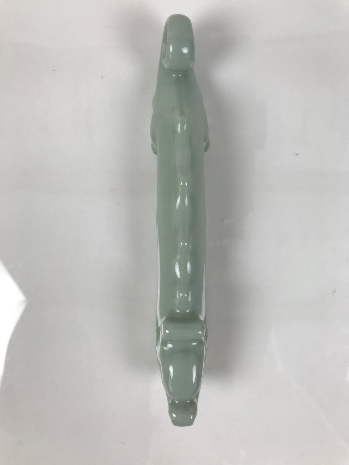 Japanese Calligraphy Tool Porcelain Brush Stand Shodo Shuji Celadon Dragon JK906