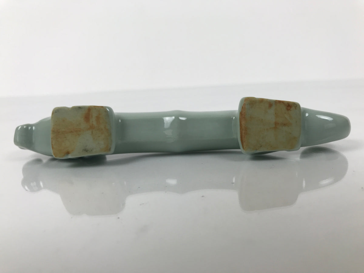 Japanese Calligraphy Tool Porcelain Brush Stand Shodo Shuji Celadon Dragon JK906