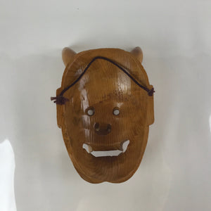 Japanese Carved Brushed Lacquer Wooden Noh Mask Hannya Vtg Angry Demon OM49