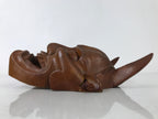 Japanese Carved Brushed Lacquer Wooden Noh Mask Hannya Vtg Angry Demon OM65
