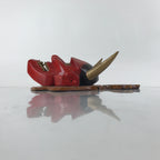 Japanese Carved Lacquered Wood Noh Mask Hannya Vtg Angry Demon Wall Hanging OM53