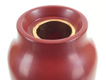 Japanese Carved Murakami Lacquer Flower Vase Bird Floral Kacho Red W/ Box PX735