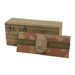 Japanese Carved Noh Mask Obidome Vtg Netsuke Sandalwood Young Girl Koomote SP1