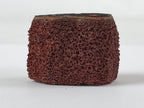 Japanese Carved Rubber Stamp 2 Mushrooms Vtg Sponge Base Stationary HS184