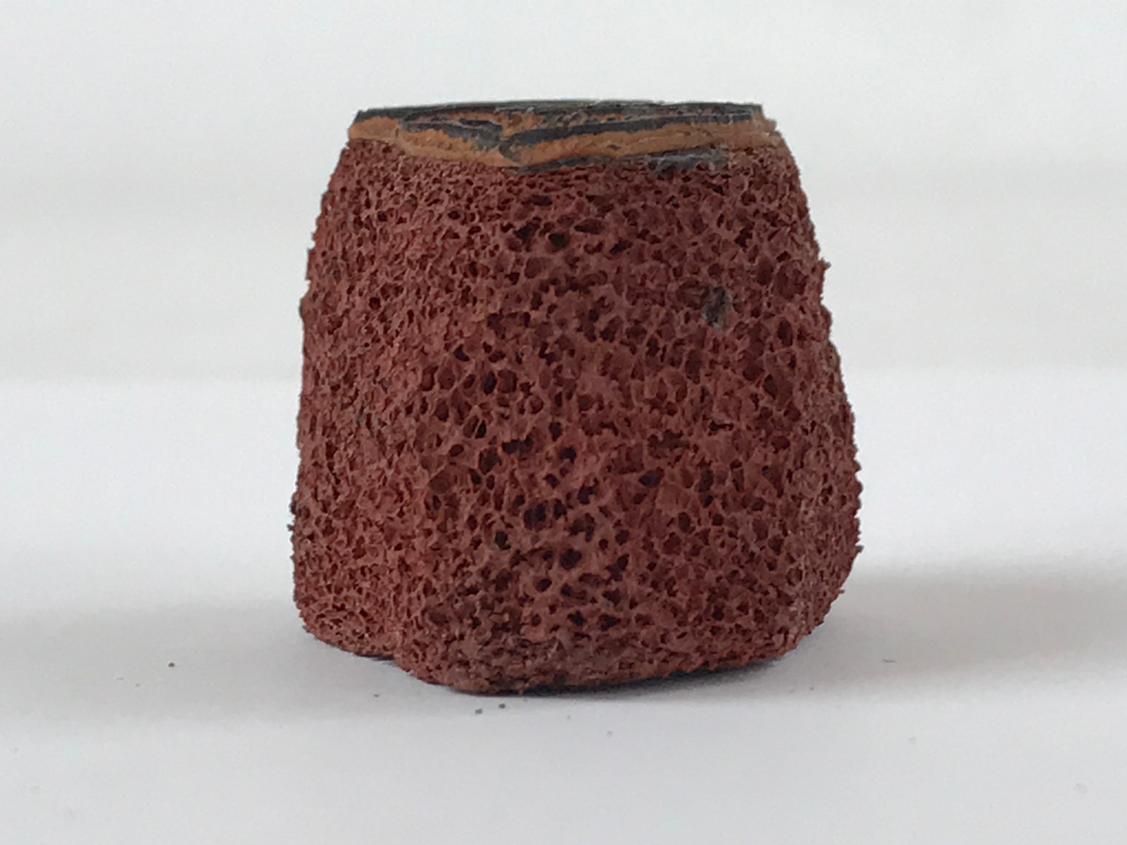 Japanese Carved Rubber Stamp 2 Mushrooms Vtg Sponge Base Stationary HS184