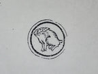 Japanese Carved Rubber Stamp Hare Rabbit Vtg Sponge Base Stationary HS185