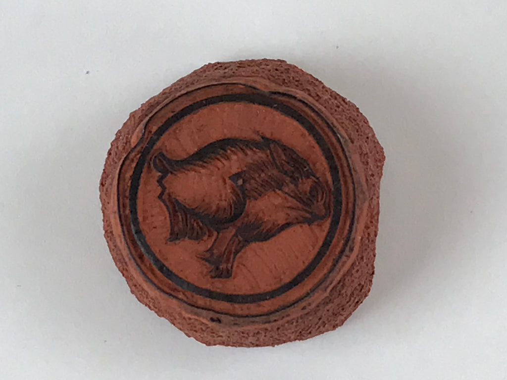 Japanese Carved Rubber Stamp Hare Rabbit Vtg Sponge Base Stationary HS185
