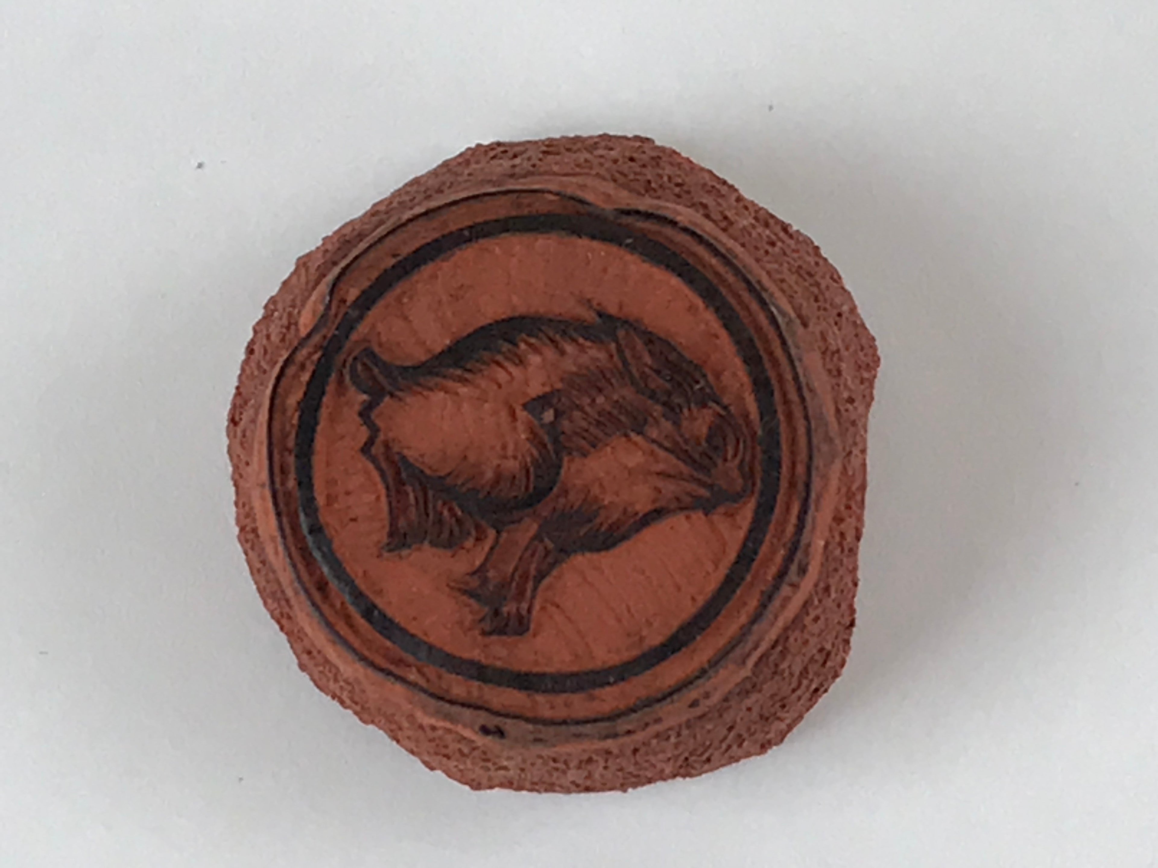 Japanese Carved Rubber Stamp Hare Rabbit Vtg Sponge Base Stationary HS185