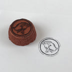 Japanese Carved Rubber Stamp Hare Rabbit Vtg Sponge Base Stationary HS185