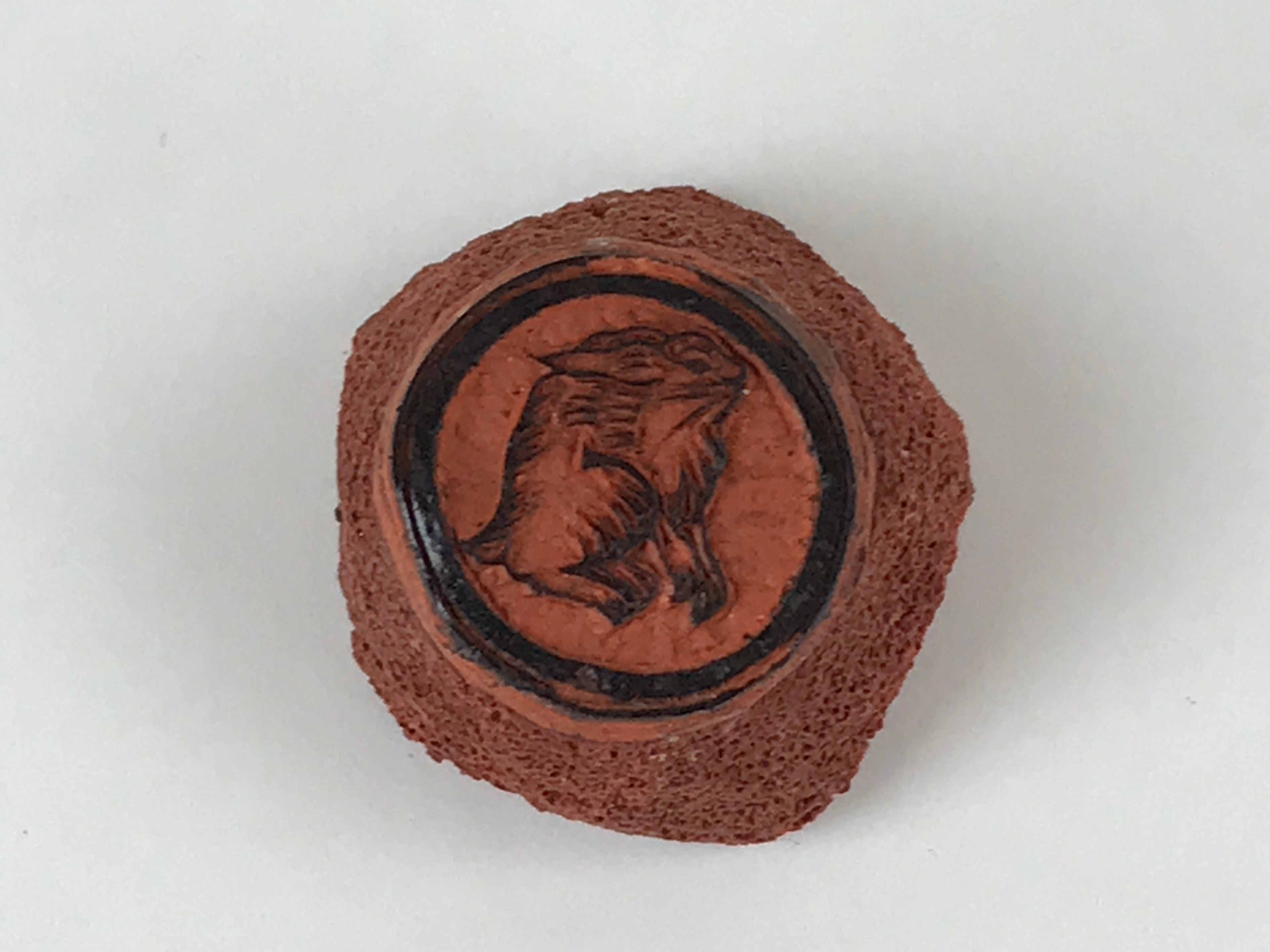 Japanese Carved Rubber Stamp Hare Rabbit Vtg Sponge Base Stationary HS186