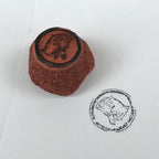 Japanese Carved Rubber Stamp Hare Rabbit Vtg Sponge Base Stationary HS186