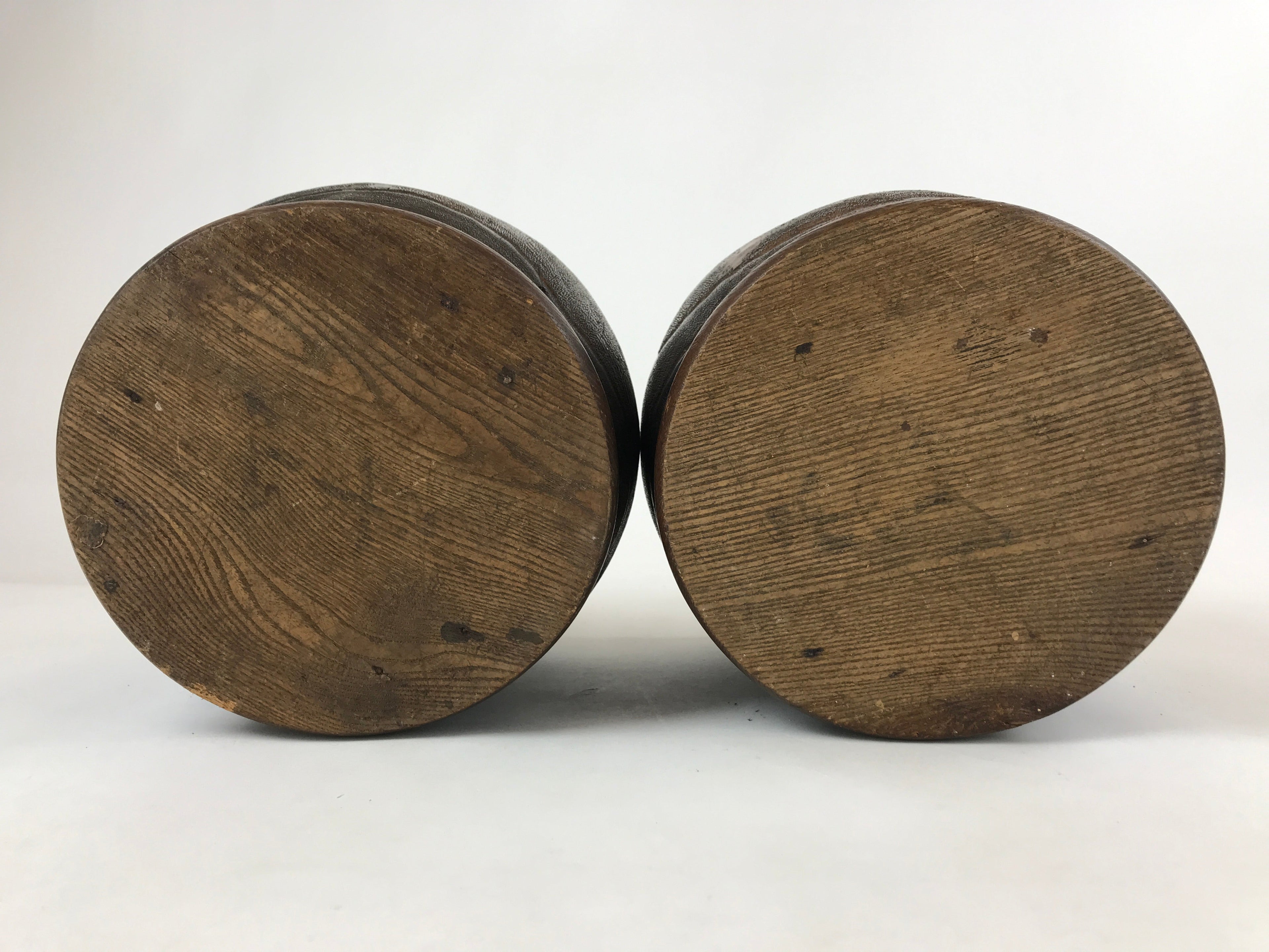 Japanese Carved Wooden Brazier Fire Pit Vtg Hibachi Copper Insert 2pc Set H46